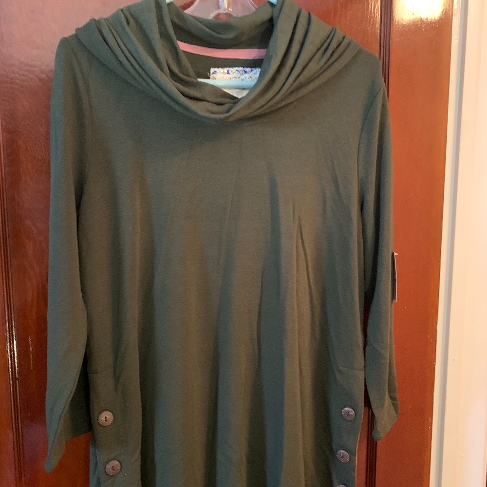 Tunic; cowl neck